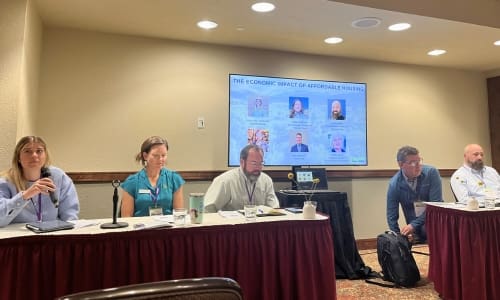 Affordable housing panel from left to right: Elyse Kats, Megan McKenna, Tony Tyler, Mike Johnston and Jason Glidden (not pictured: Shellie Barrus).