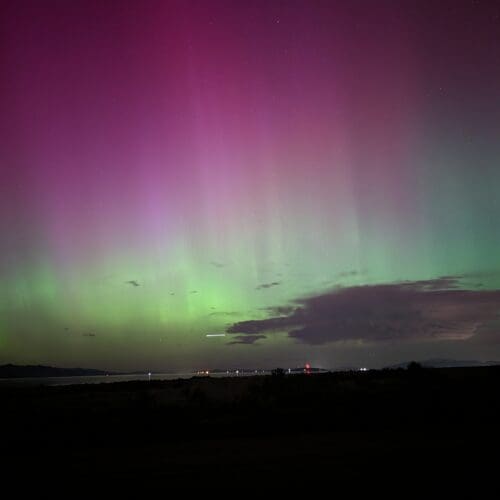 Northern lights at antelope island around 12:15 am. May 11