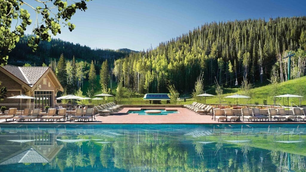Montage Deer Valley's Alpine Pool. 