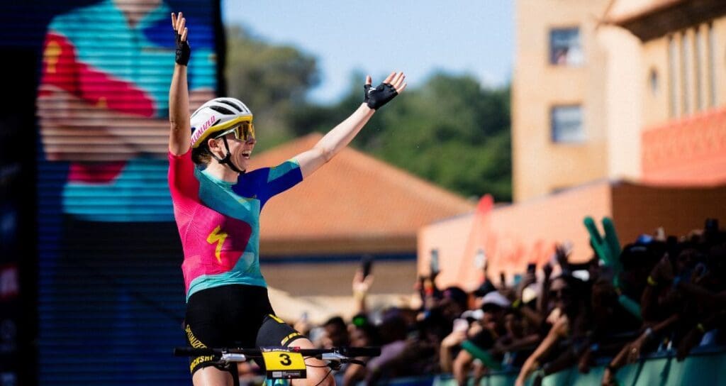 Haley Batten of Park City wins MTB-World-Cup in Brazil.