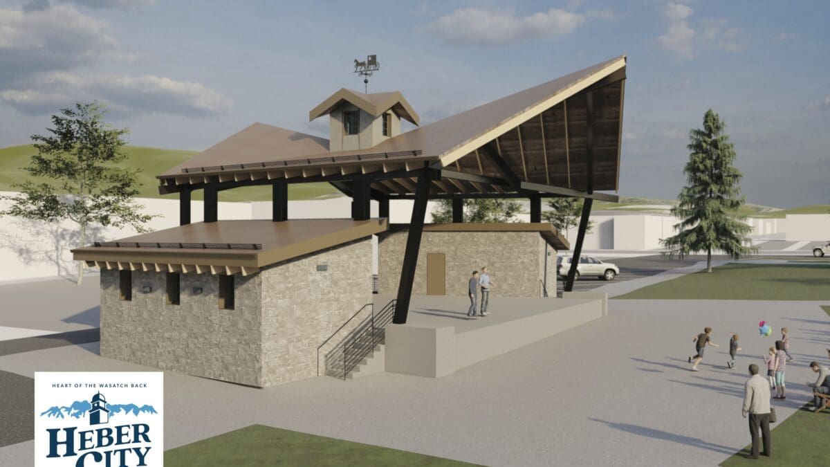 Rendering of new stage in City Park, the Heber Market Bandshell.