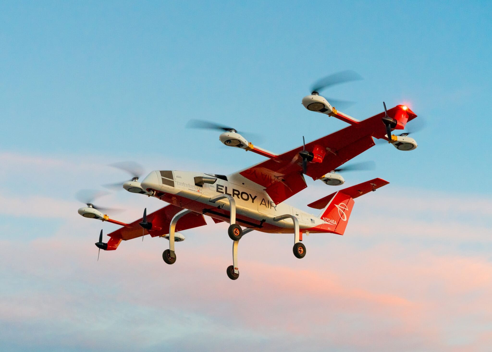 Pictured is Elroy Chaparral’s autonomous electric vertical take-off and landing aircraft for middle-mile logistics, humanitarian aid shipping, and military resupply. A new public-private partnership in Utah called Project Alta aims to transform transportation with autonomous passenger vehicles and drone deliveries in Utah by 2034.