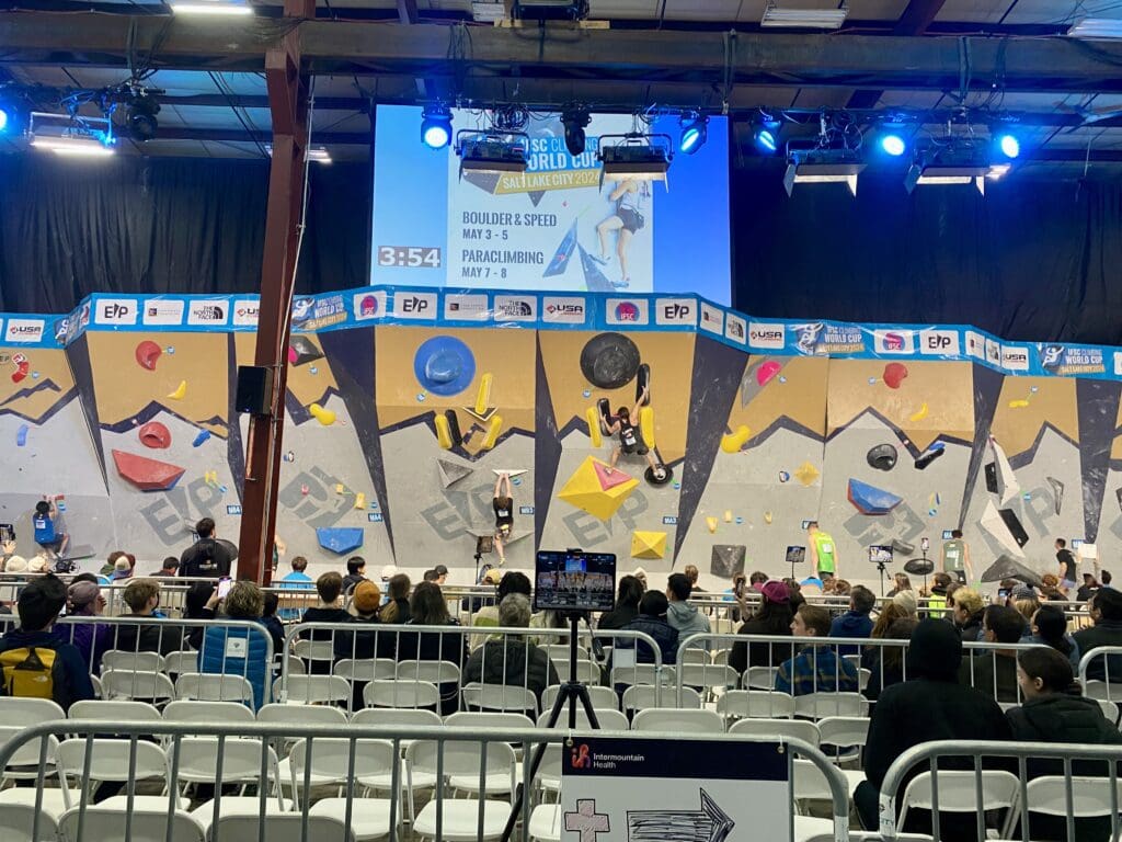 Climbing World Cup hosted by USA Climbing in Salt Lake City.