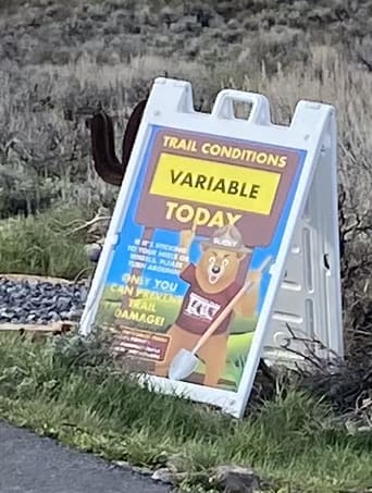 Trail fire signage.