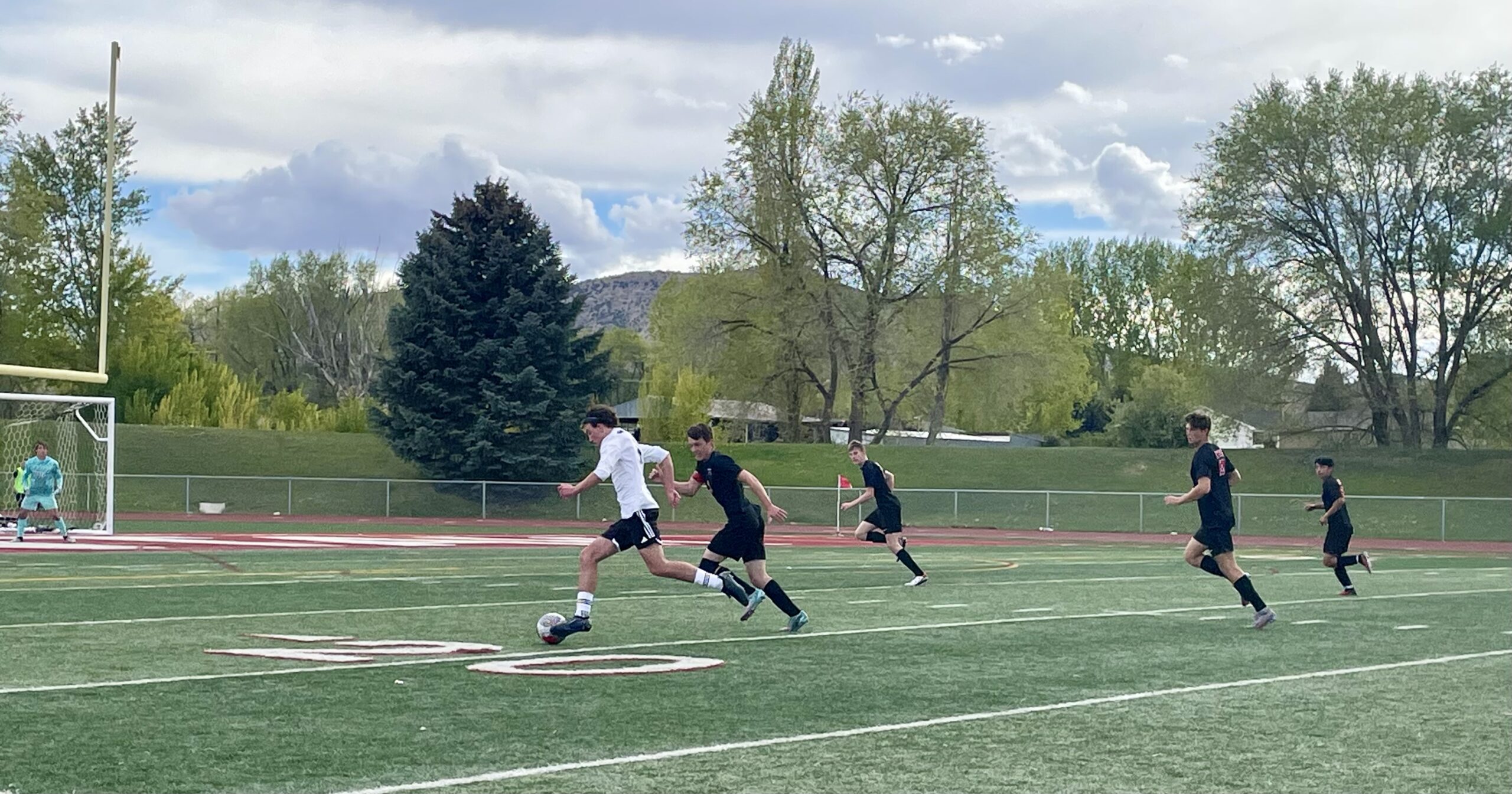 Park City Miners High School Boys Soccer playing in the playoffs.