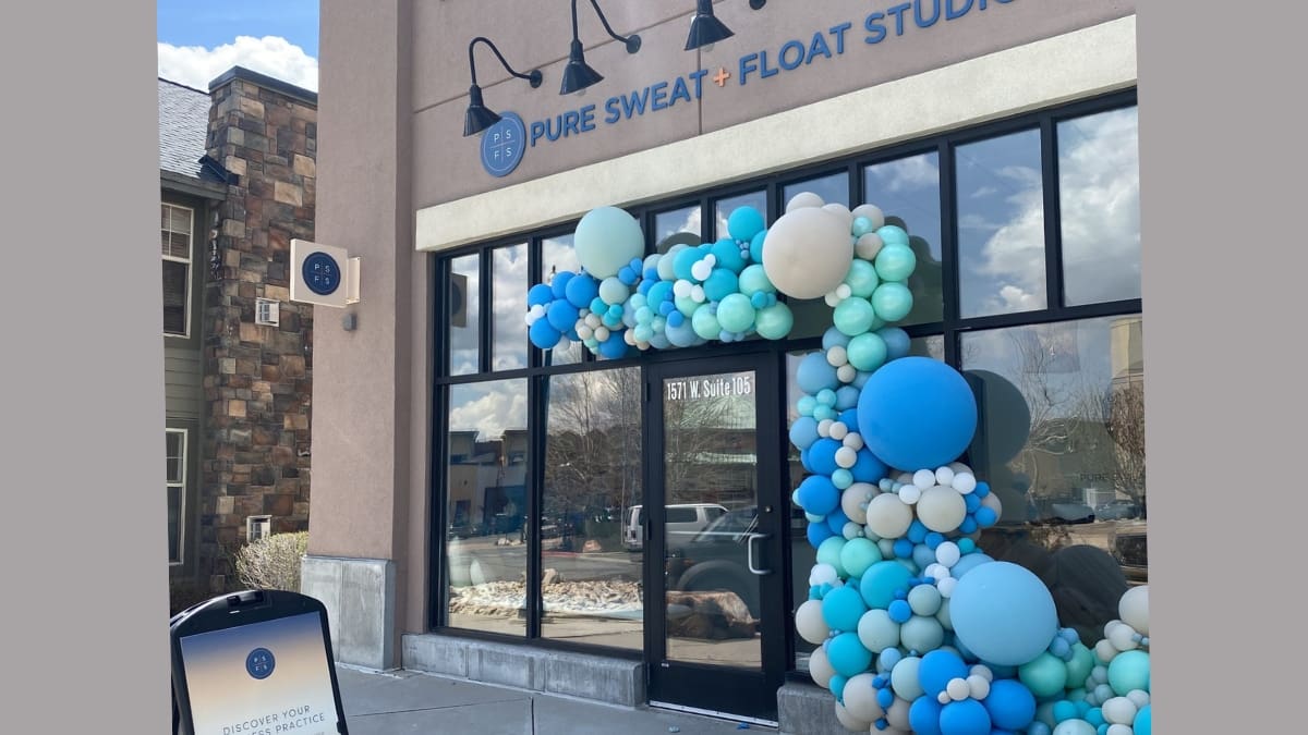 Pure Sweat + Float Studio's Grand Opening celebration May of 2023.