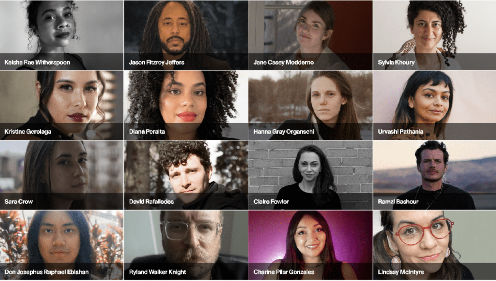 The fellows selected for the Sundance Institute's 2024 Directors, Screenwriters, and Native Labs.