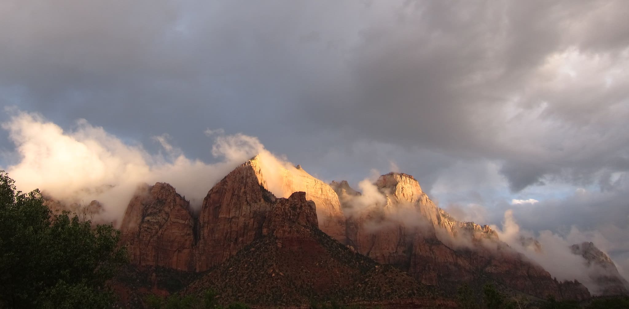 Summer Fog Zion National Park