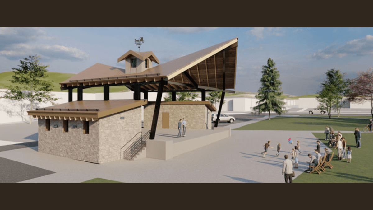 Rendering of new stage in City Park, the Heber Market Bandshell.