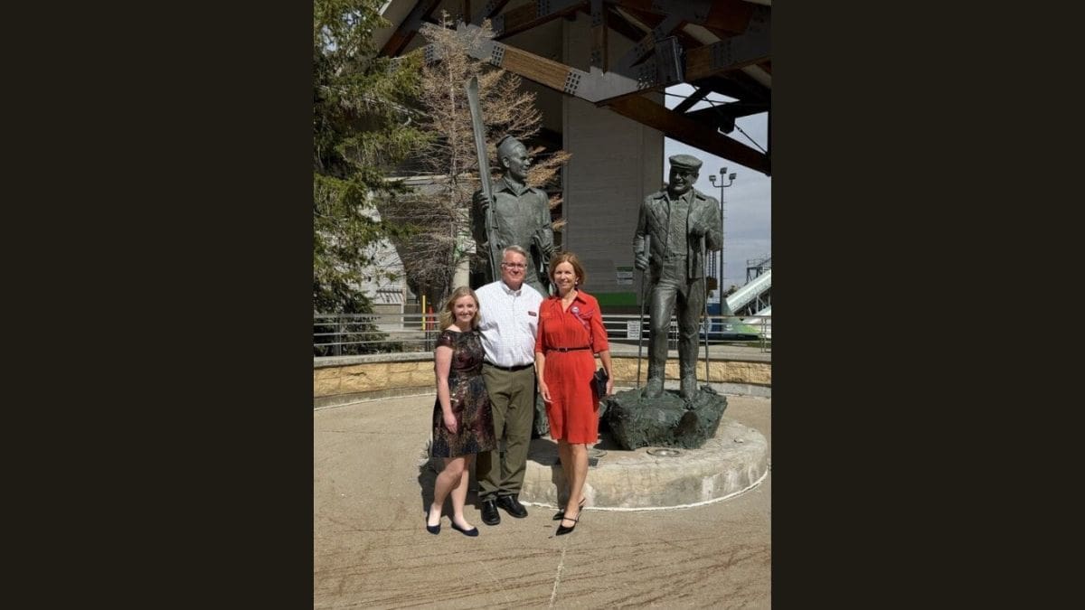 Pictured left to right: Annie Bommer, Museum Executive Director, Ron Steele, Museum Board Chair, Anniken Krutnes, Norwegian Ambassador.