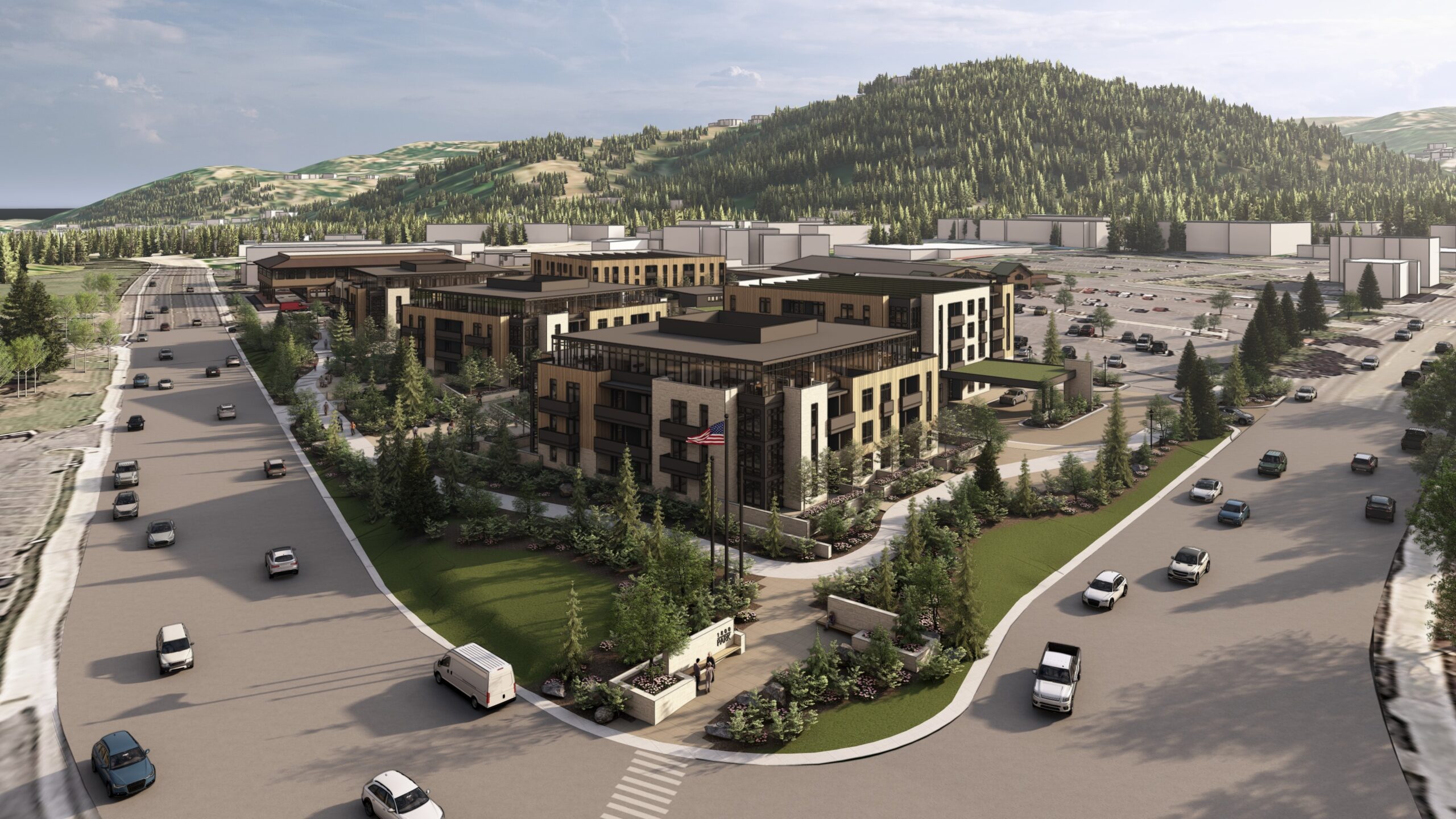 Renderings of the new DoubleTree Hotel Yarrow mixed-use development.