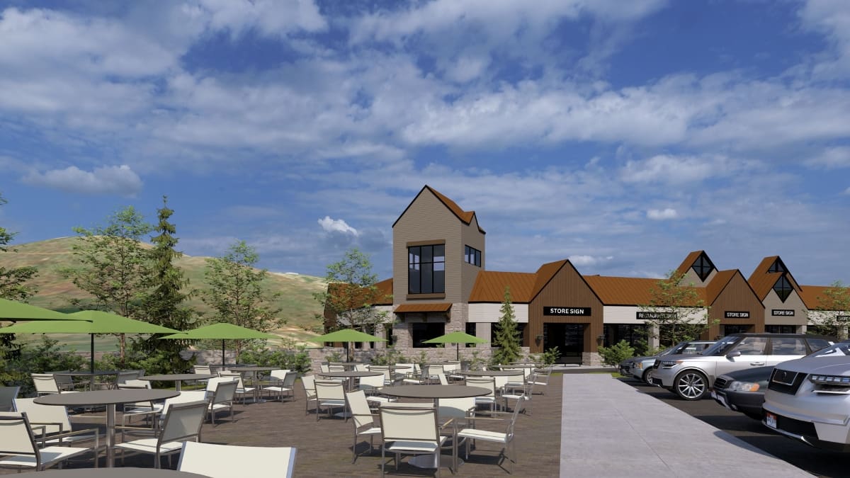 Renderings of Outlets Park City revamp, soon to be called Junction Commons.