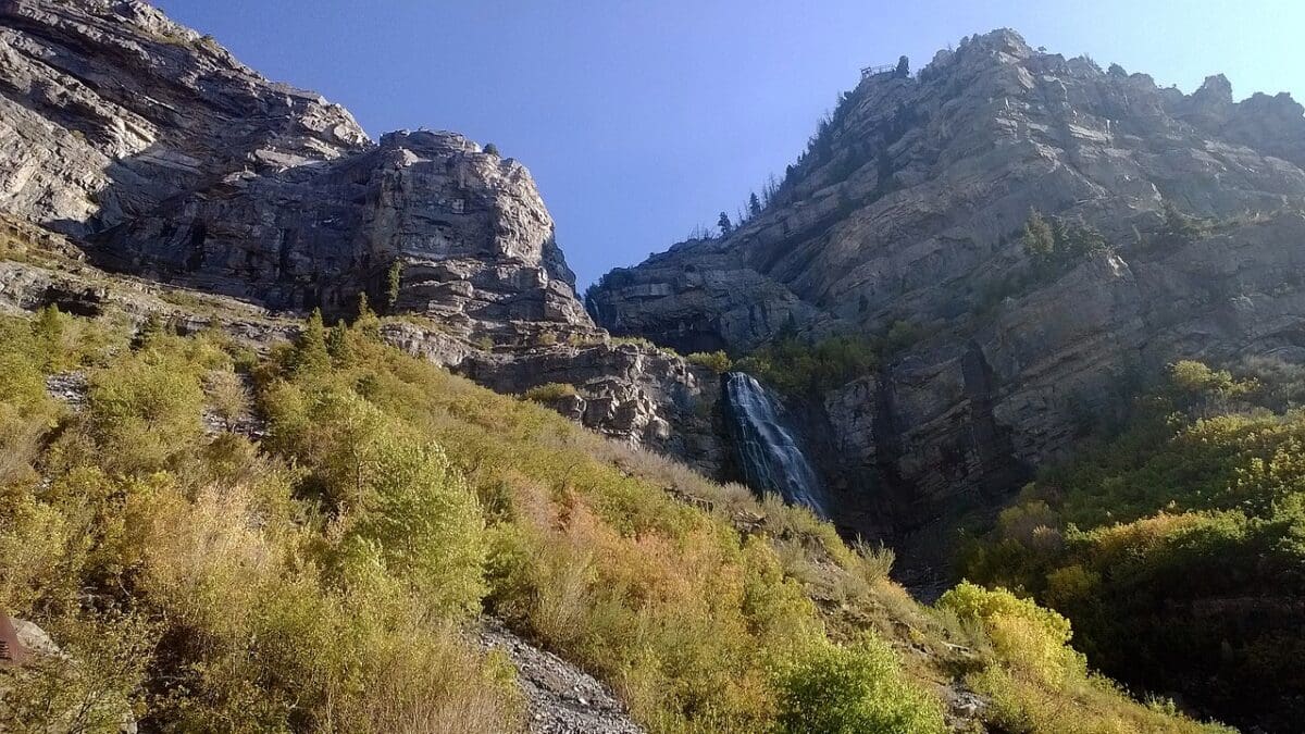 Bridal Veil Falls (Utah) on Feb 14, 2024.