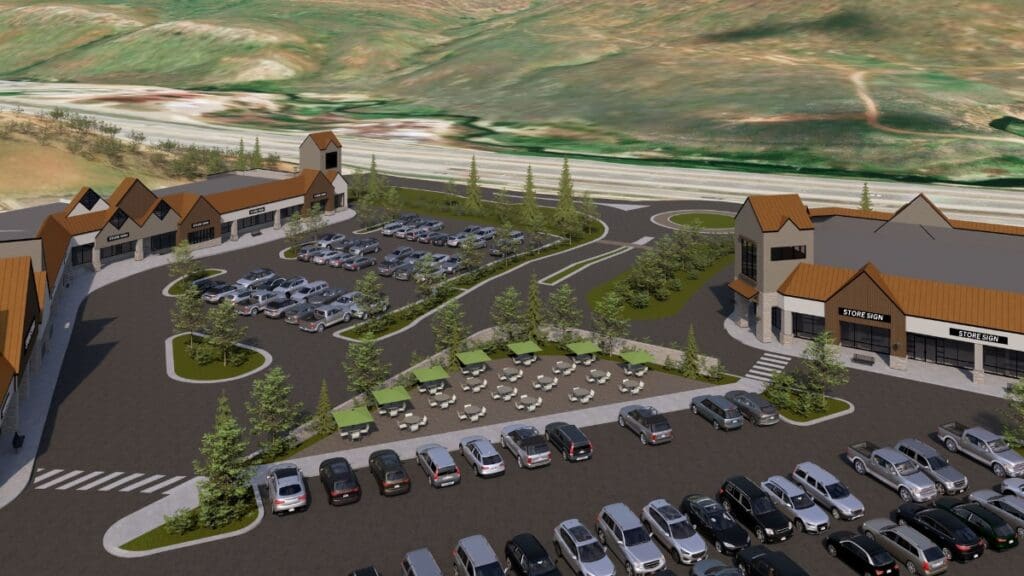 An aerial view rendering of the Outlets Park City, soon to be Junction Commons. 