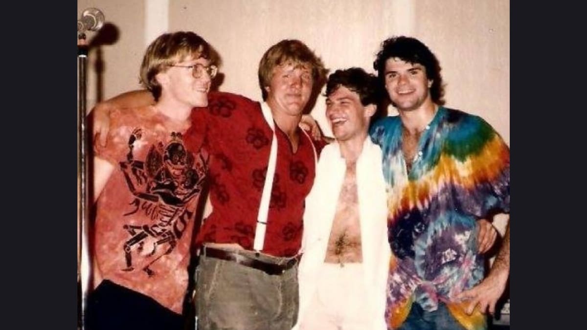 Aiko's original band members from left to right: Steve Ballenger, Ted Pattison, Ross Mason, Ben Anderson.