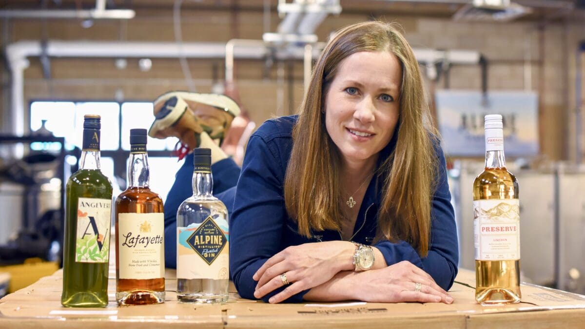 Sara Sergent, co-owner and Master Distiller of Alpine Distilling.