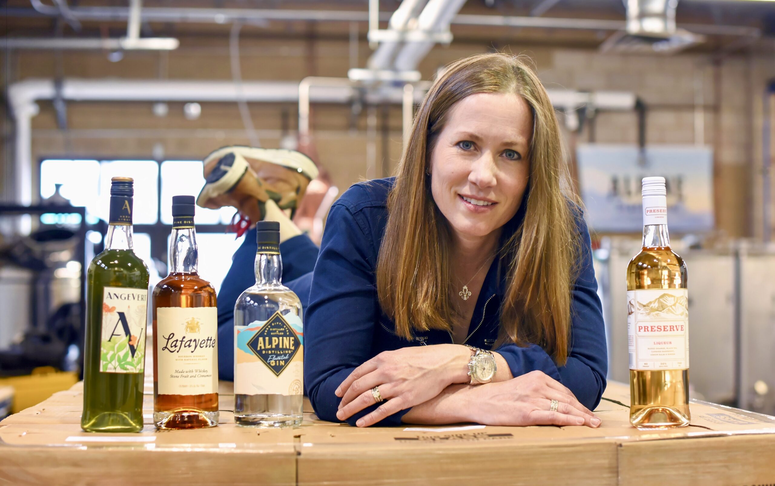 Sara Sergent, co-owner and Master Distiller of Alpine Distilling.