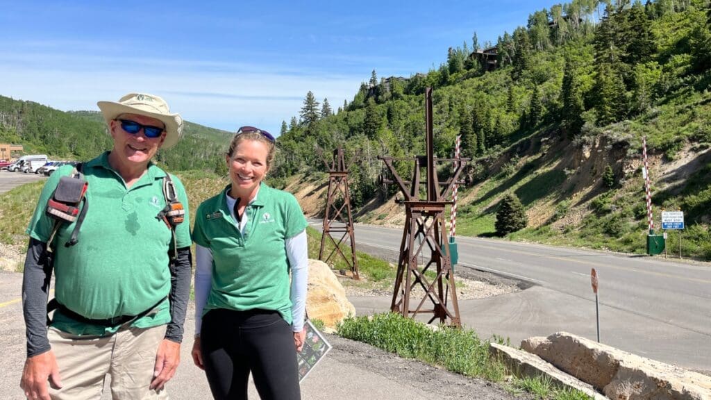 Deer Valley hiking guides Don Winsor (left) and Jennifer Franklin (right).