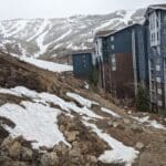 A photo of the Kings Crown avalanche which occurred during construction in April 2023.