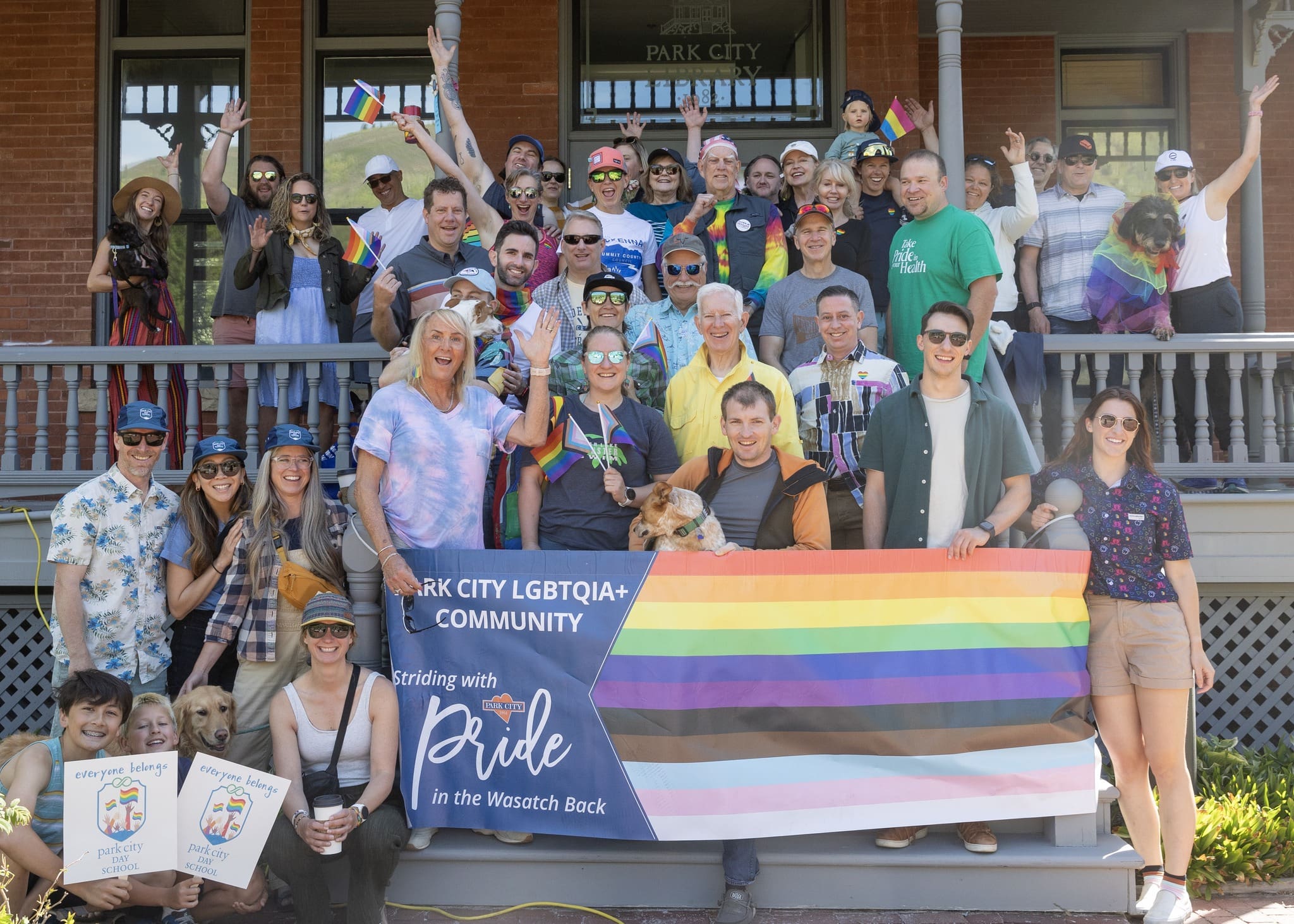 Members of Summit Pride at Miners' Hospital.