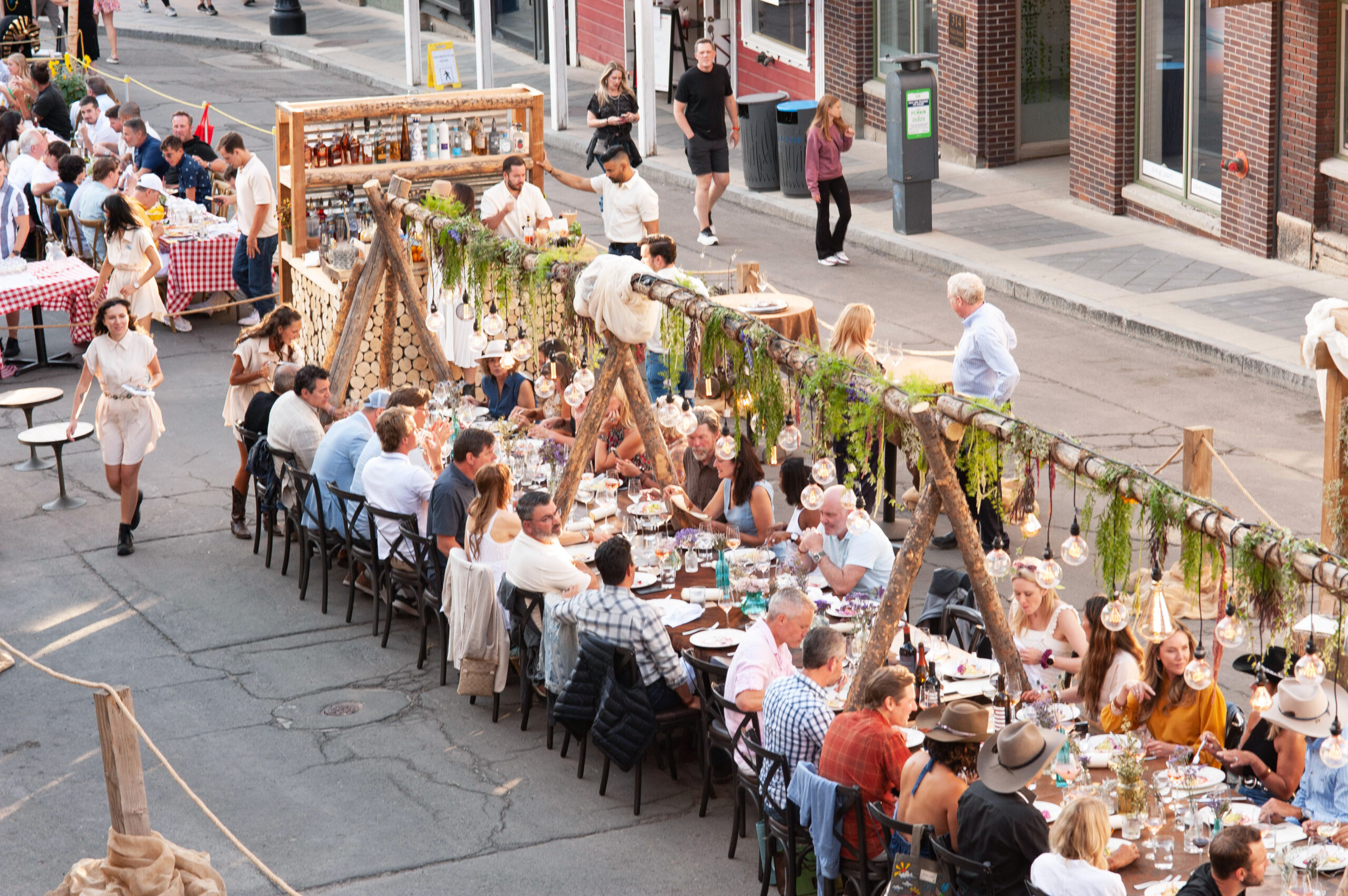 An view from above during Savor the Summit, Utah's biggest outdoor dinner party.