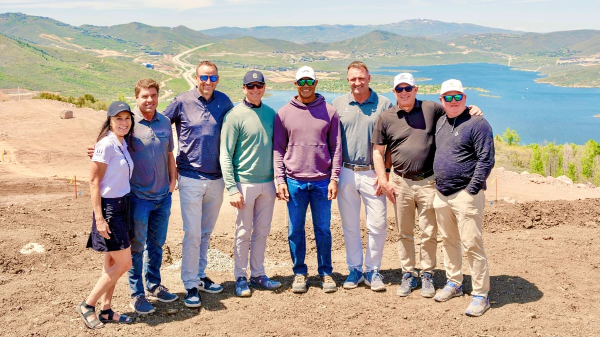 Tiger Woods and the TGR Design team at the Marcella Golf Course inspection walk-through.