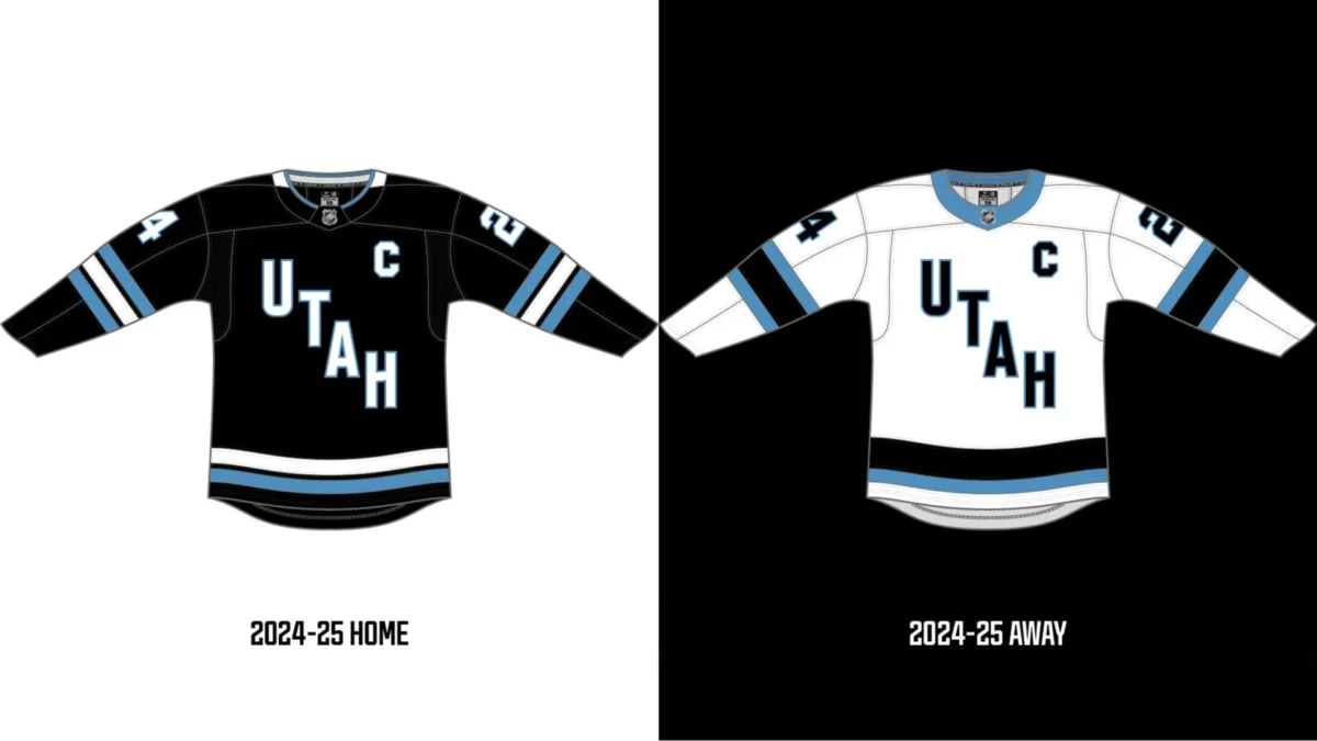 Utah Hockey Club jerseys.