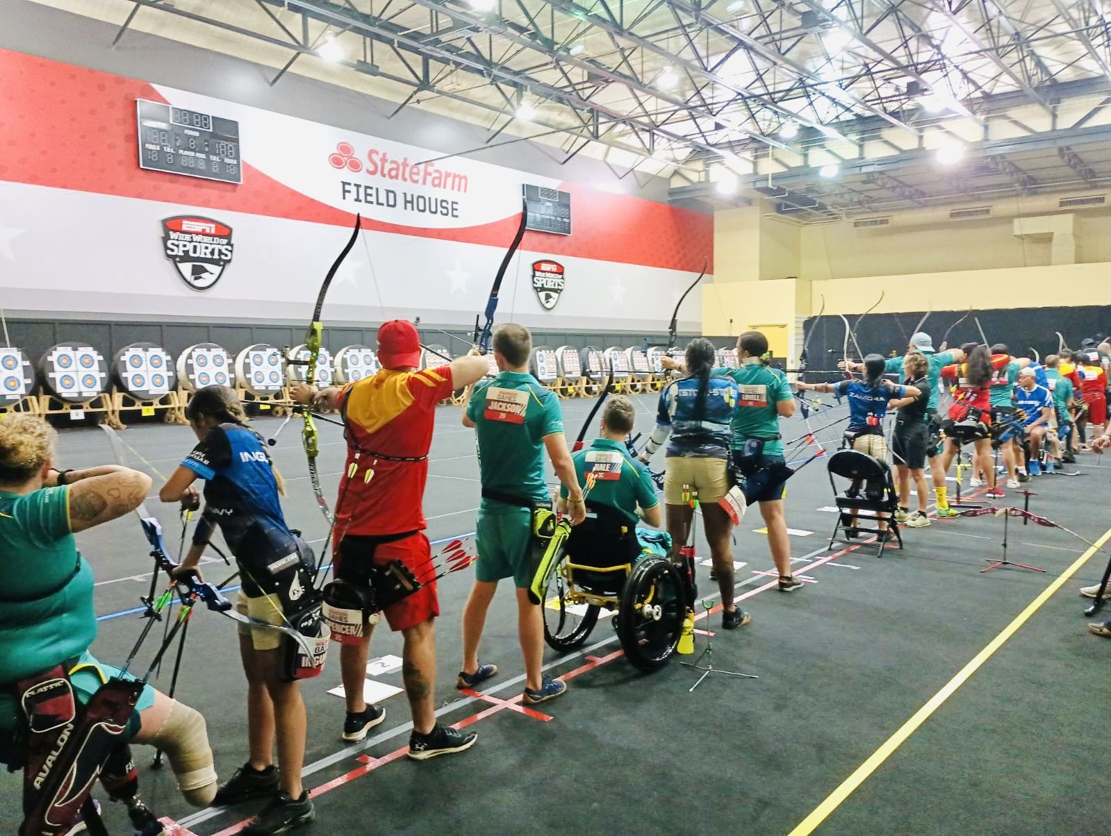 Archery athletes at the 2024 U.S. Department of Defense Warrior Games in Florida.