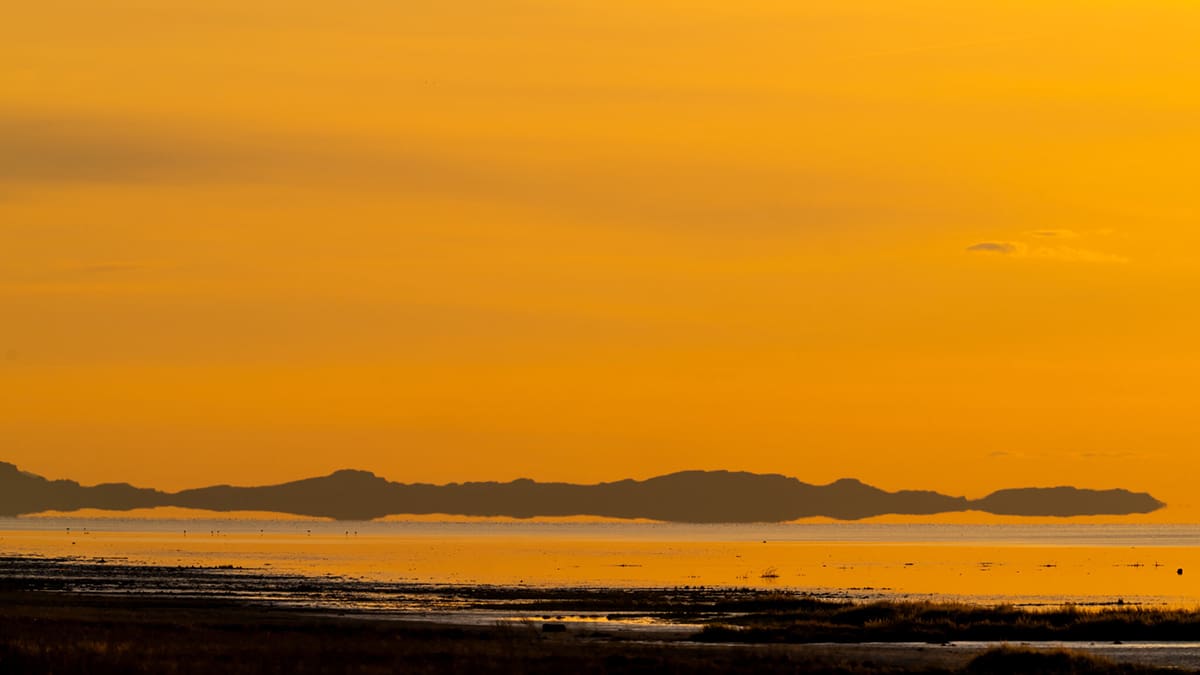 The shores of the Great Salt Lake near Antelope Island are pictured on Tuesday, May 21, 2024.