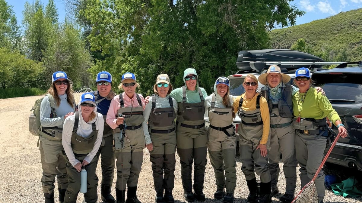 Women's fly fishing clinics with the Wasatch Women Mountain Collective and Stio.