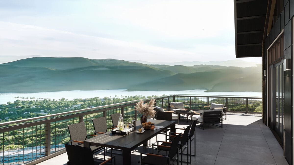 Rendering of the view from the Grand Hyatt Deer Valley.