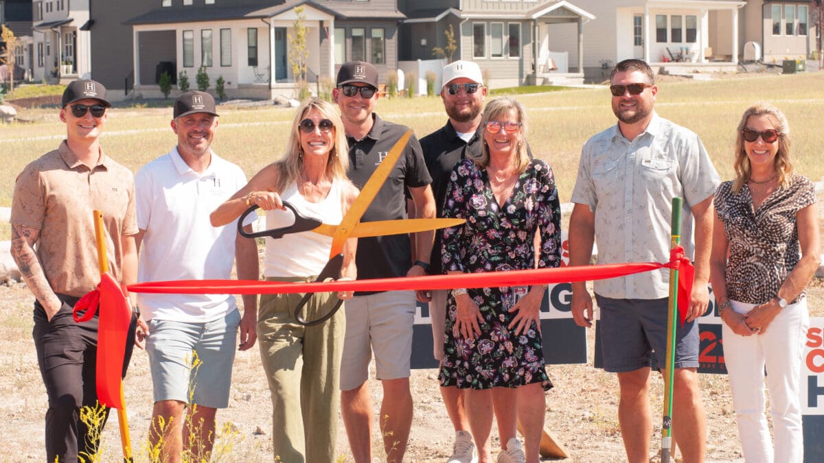 Representatives from Bridge21 Park City and Hillwood Homes Construction break ground on the B21 Neuro-Diverse house on July 9, 2024.