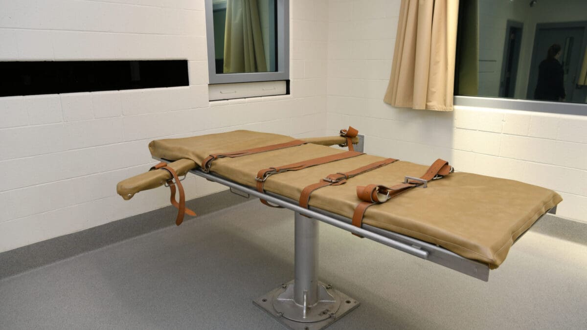 The chamber where the Utah Department of Corrections plans to execute Taberon Honie by lethal injection is pictured. Honie is suing the department over the drugs it plans to use.
