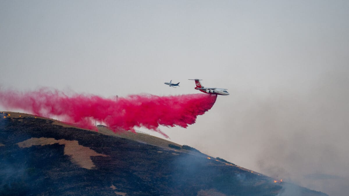 Fire crews battle the Sandhurst Fire.