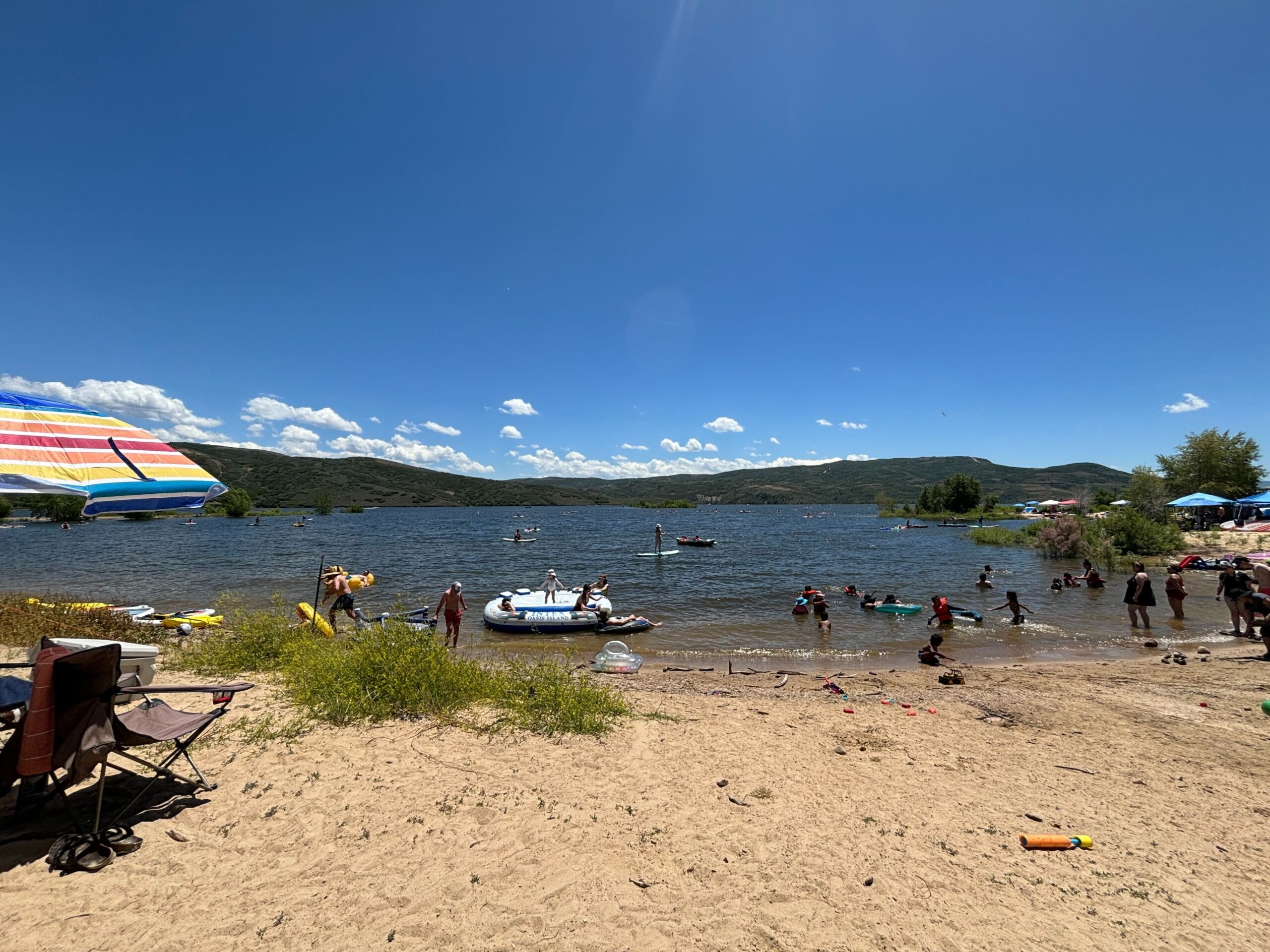 Beach at the Jordanelle.