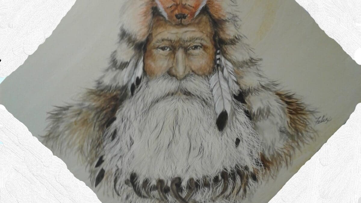 Mountain Man on tile by Felix Saez.