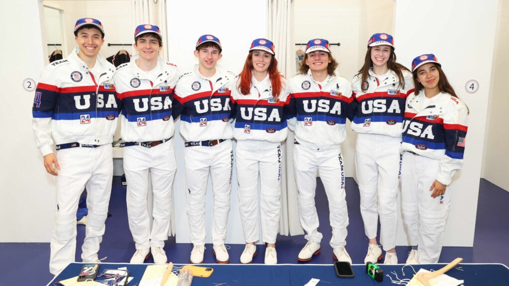 USA Climbing in Paris at the Opening Ceremony of the 2024 Olympic Games.