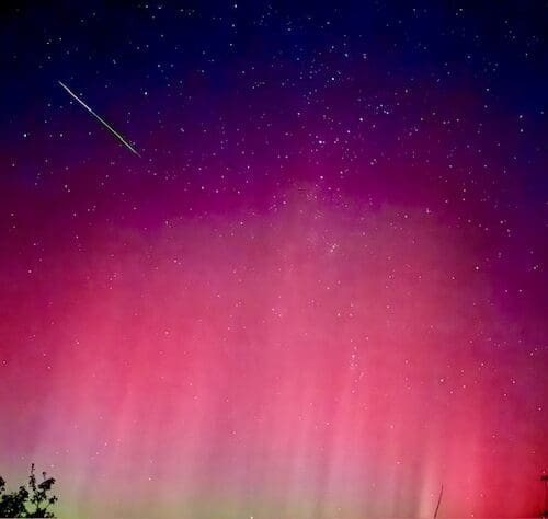 Northern Lights and Perseid from Jeremy Ranch, Aug 12, 2024