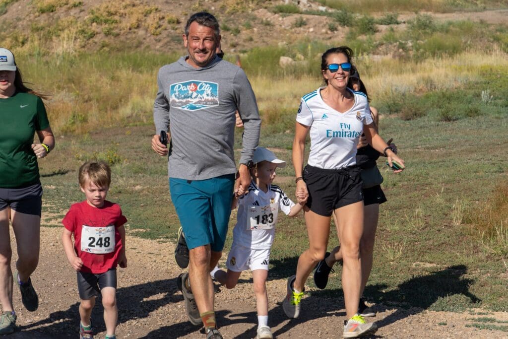 Moose on the Loose where parents and guardians are encouraged to run with their families, hold hands, piggy-back-ride, whatever works.