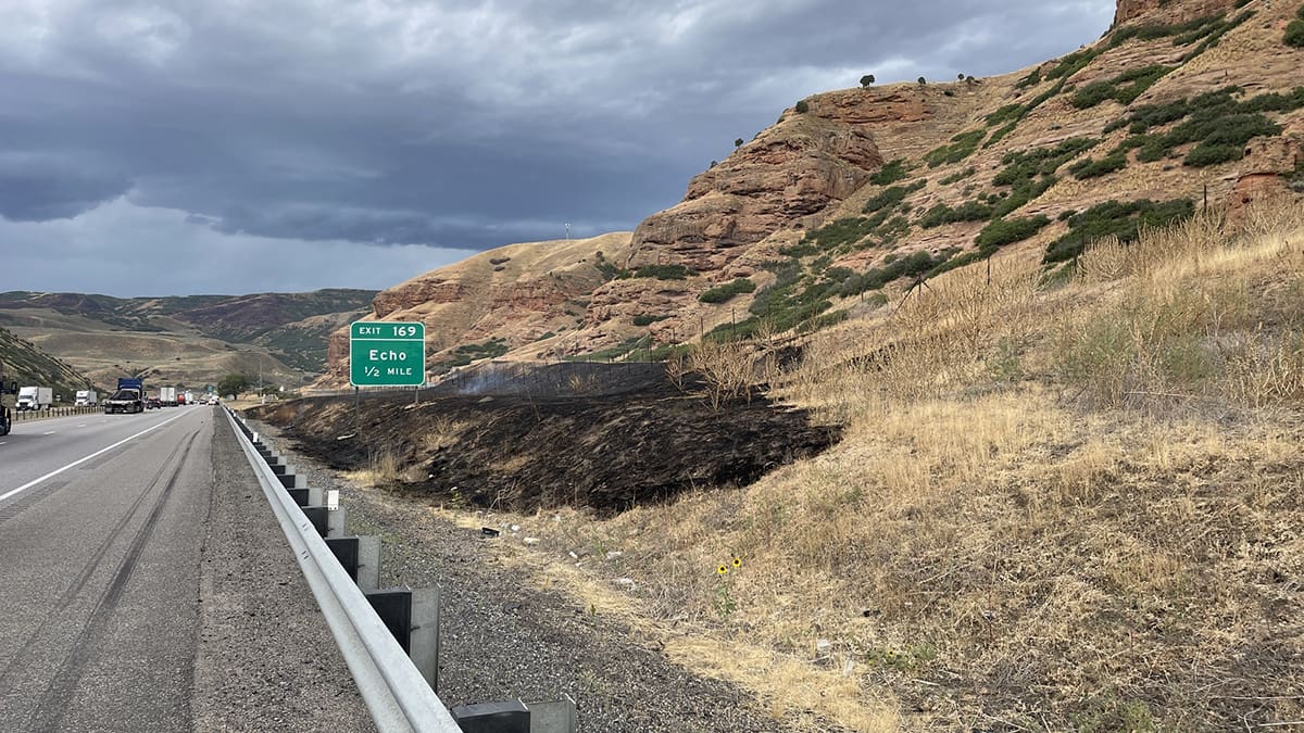 Two fires sparked along I-80 in Summit County Saturday, August 17, 2024. Multiple crews were called in and both fires were put out quickly.