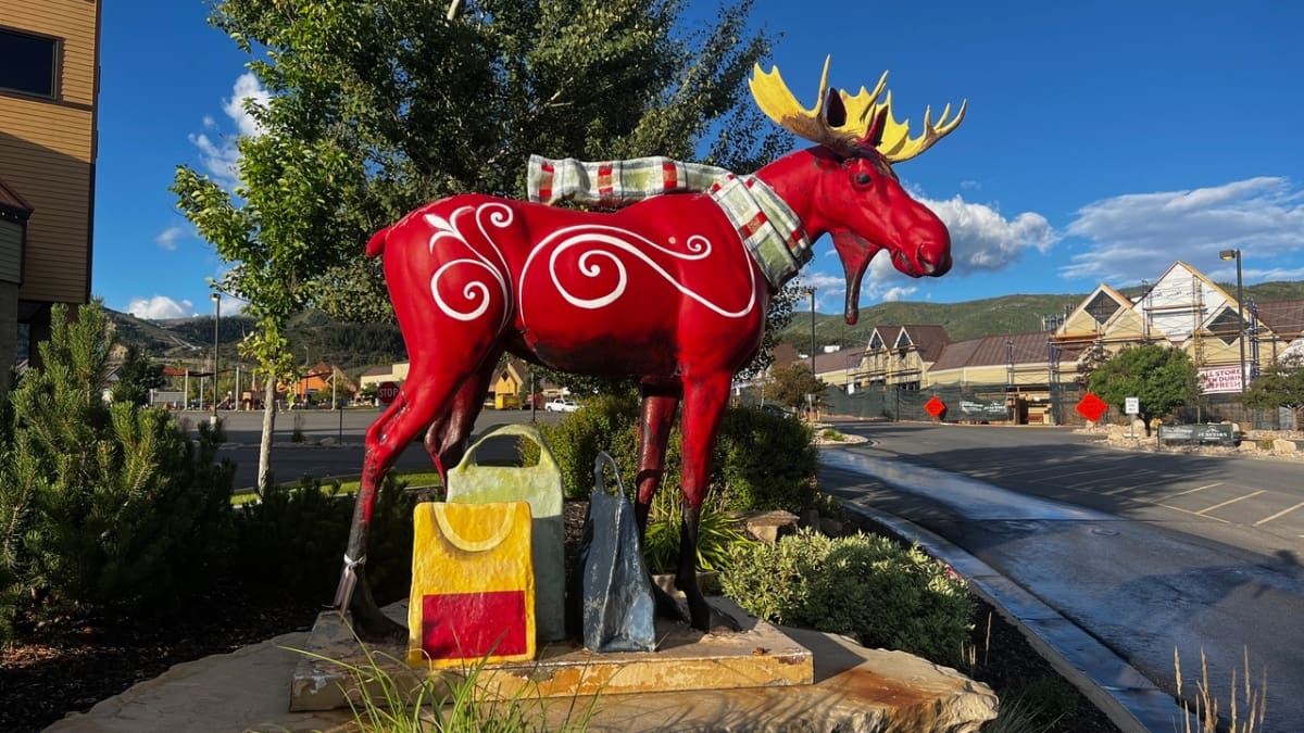 The iconic moose statue at the entrance of the Outlets Park City (now Junction Commons) is set for a revamp, and the shopping center is seeking artists for the job.