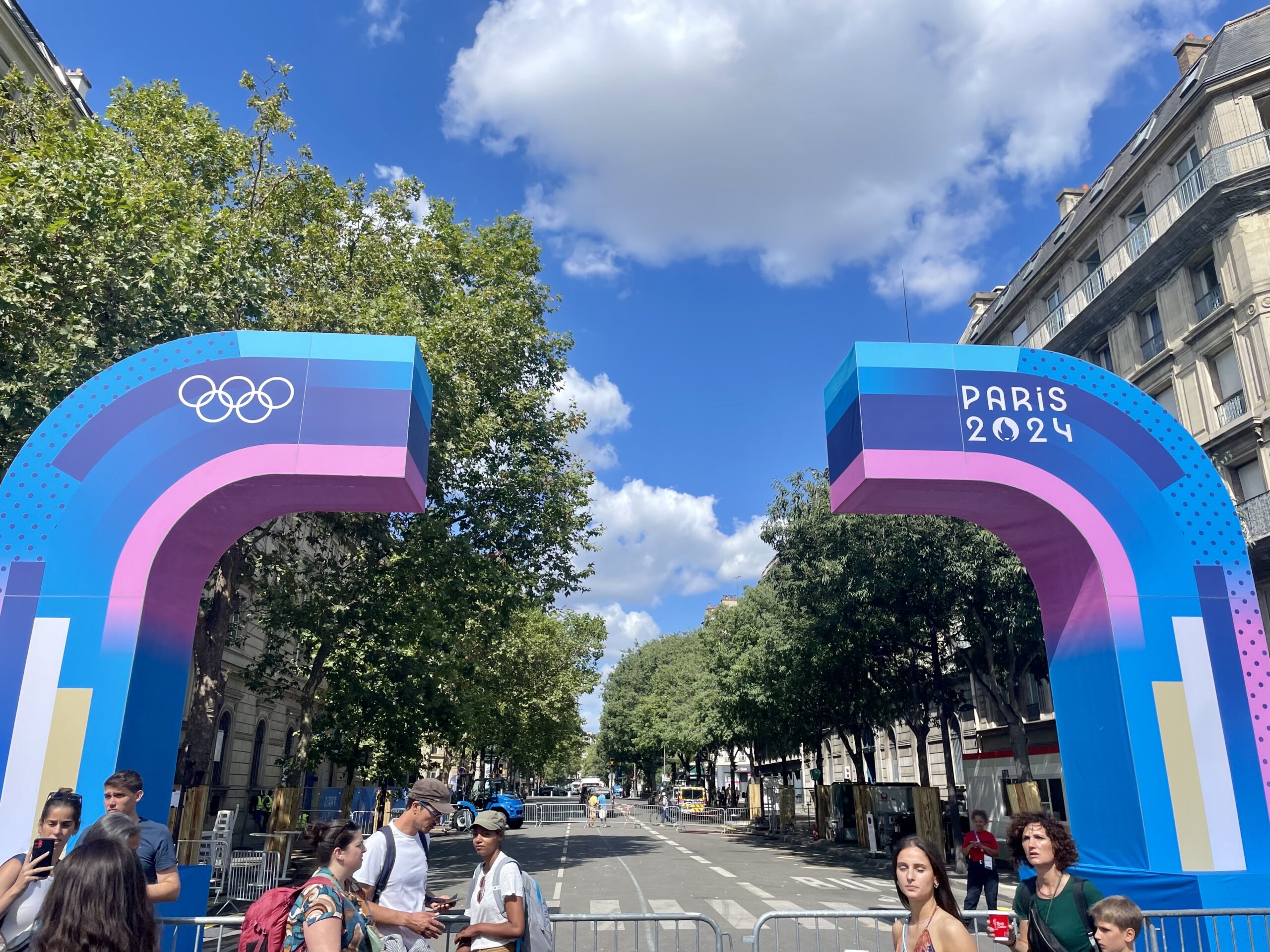 The starting line for the Marathon in Paris at the 2024 Olympic Games an event in which two Utah athletes finished top ten.