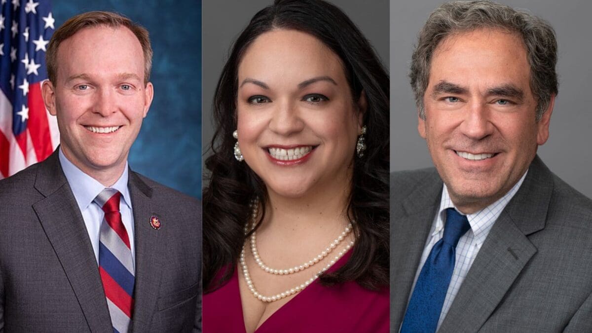 Former U.S. Rep. Ben McAdams, D-Utah; Utah Senate Minority Leader Luz Escamilla, D-Salt Lake City; and Utah Rep. Brian King, D-Salt Lake City.