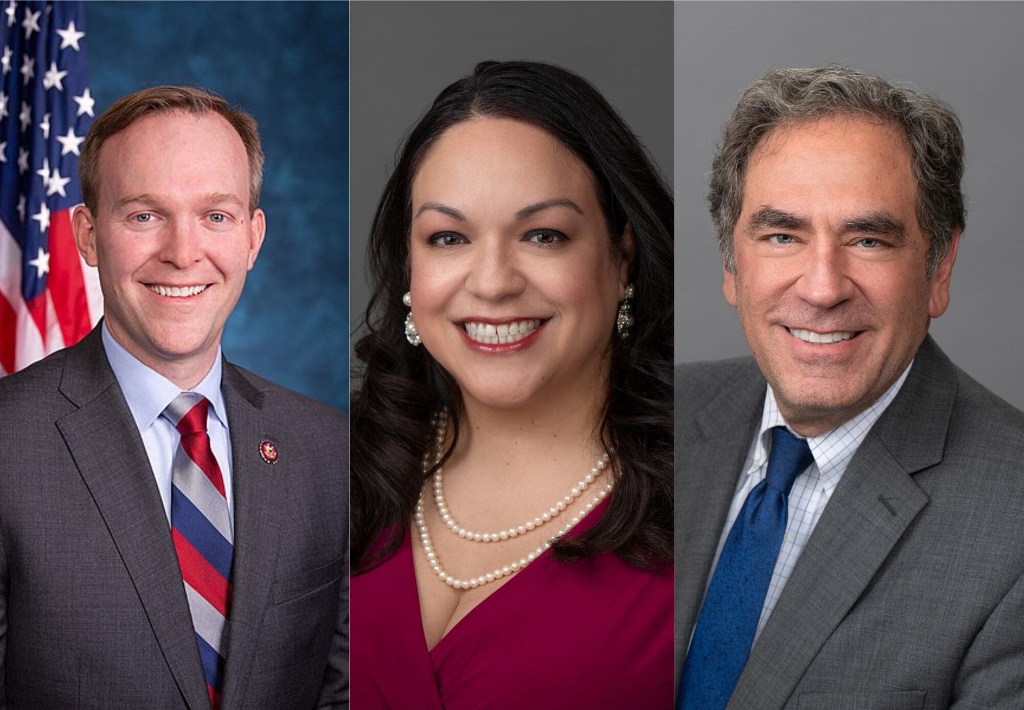 Former U.S. Rep. Ben McAdams, D-Utah; Utah Senate Minority Leader Luz Escamilla, D-Salt Lake City; and Utah Rep. Brian King, D-Salt Lake City.