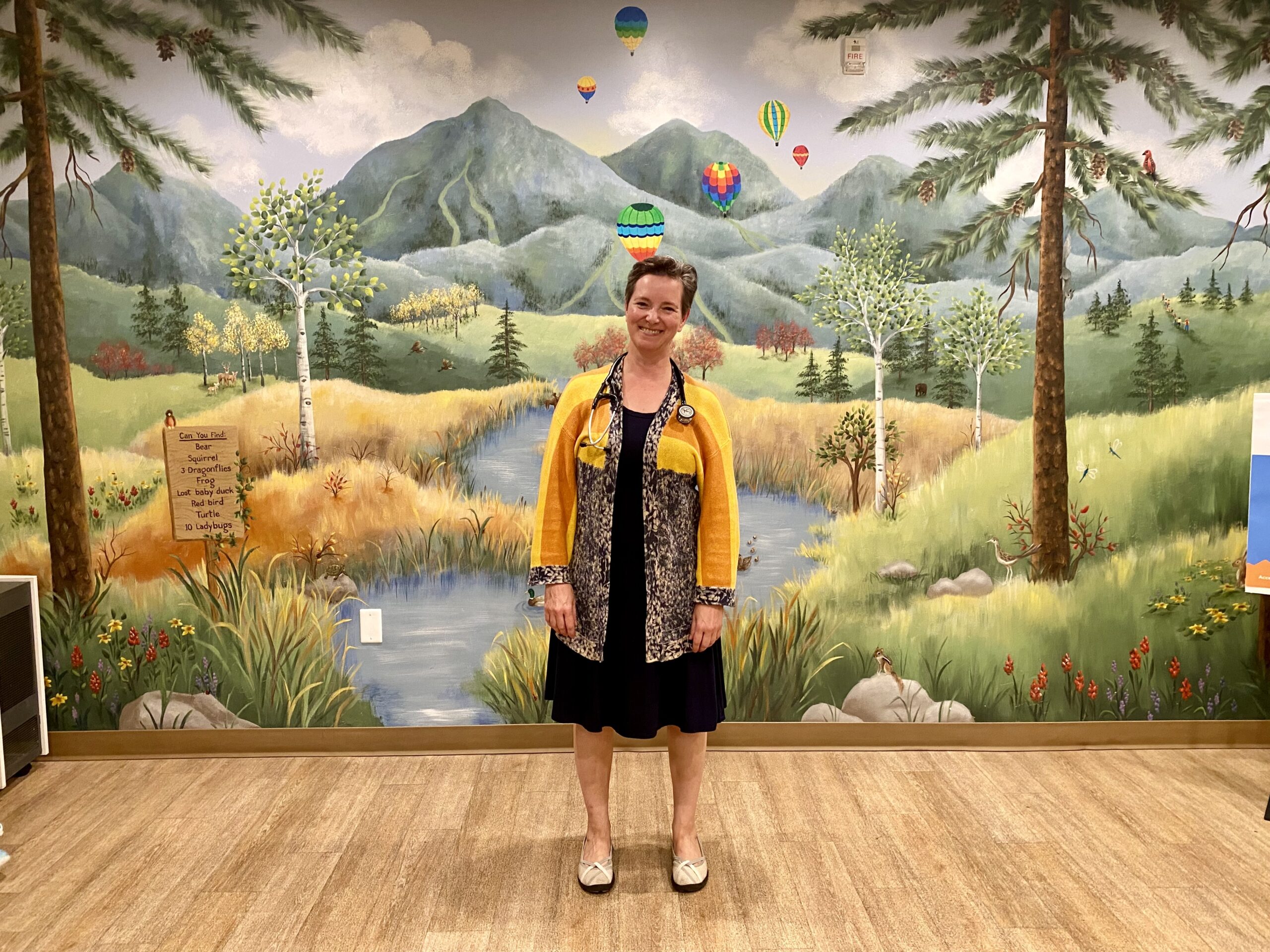 Dr. Kathy Ostler in the lobby of Summit Pediatrics in Park City.