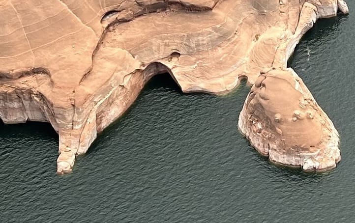 An arch in Rock Creek Bay in Glen Canyon National Recreation Area collapsed on Thursday, Aug. 8.