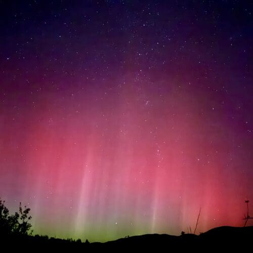 Northern Lights and Perseid from Jeremy Ranch, Aug 12, 2024.