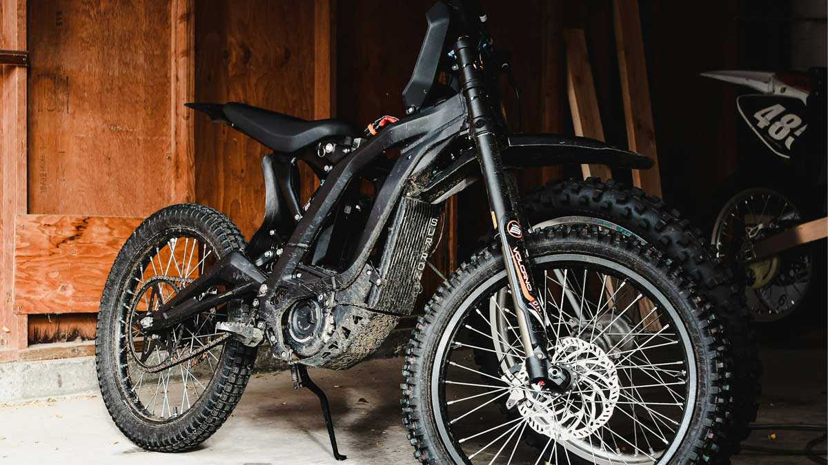 Surron electric dirt bike.