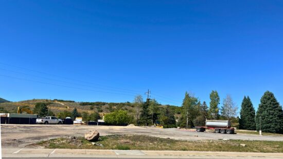 Bonanza Park redevelopment area from Bonanza Drive.