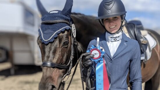 Cayenne Wilson after her 1st place performance in Utah County's three-day-eventing equestrian competition.